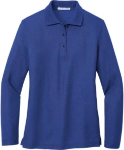 Port Authority Ladies Long Sleeve Silk Touch Polo Shirt -Thread Logic Store Port Authority Ladies Long Sleeve Silk Touch Polo Shirt Royal XS 16