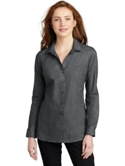 Port Authority Ladies Pincheck Easy Care Shirt -Thread Logic Store Port Authority Ladies Pincheck Easy Care Shirt 3
