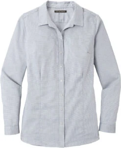 Port Authority Ladies Pincheck Easy Care Shirt -Thread Logic Store Port Authority Ladies Pincheck Easy Care Shirt Gusty GreyWhite S 9