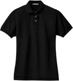 Port Authority Ladies Pique Knit Polo 22 Port Authority Ladies Pique Knit Polo -Thread Logic Store Port Authority Ladies Pique Knit Polo Black XS 1