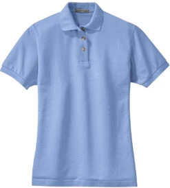 Port Authority Ladies Pique Knit Polo 26 Port Authority Ladies Pique Knit Polo -Thread Logic Store Port Authority Ladies Pique Knit Polo Light Blue XS 5