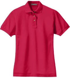 Port Authority Ladies Pique Knit Polo 34 Port Authority Ladies Pique Knit Polo -Thread Logic Store Port Authority Ladies Pique Knit Polo Red XS 13