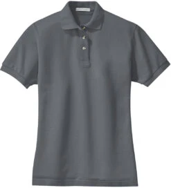 Port Authority Ladies Pique Knit Polo 38 Port Authority Ladies Pique Knit Polo -Thread Logic Store Port Authority Ladies Pique Knit Polo Steel Grey XS 17