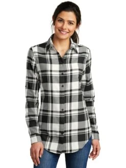 Port Authority Ladies Plaid Flannel Tunic -Thread Logic Store Port Authority Ladies Plaid Flannel Tunic 12