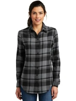 Port Authority Ladies Plaid Flannel Tunic -Thread Logic Store Port Authority Ladies Plaid Flannel Tunic 4
