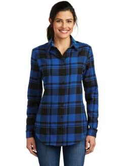 Port Authority Ladies Plaid Flannel Tunic -Thread Logic Store Port Authority Ladies Plaid Flannel Tunic 8