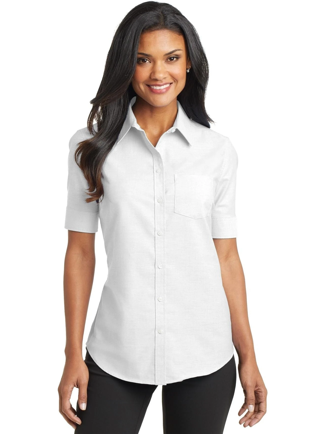 Port Authority Ladies Short Sleeve SuperPro Oxford Shirt 16 Port Authority Ladies Short Sleeve SuperPro Oxford Shirt - Image 16