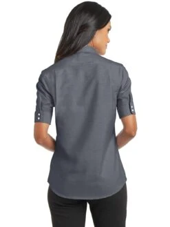 Port Authority Ladies Short Sleeve SuperPro Oxford Shirt 21 Port Authority Ladies Short Sleeve SuperPro Oxford Shirt -Thread Logic Store Port Authority Ladies Short Sleeve SuperPro Oxford Shirt 4