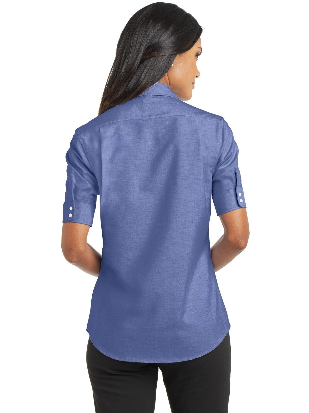 Port Authority Ladies Short Sleeve SuperPro Oxford Shirt 9 Port Authority Ladies Short Sleeve SuperPro Oxford Shirt - Image 9