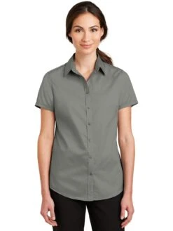 Port Authority Ladies Short Sleeve SuperPro Twill Shirt -Thread Logic Store Port Authority Ladies Short Sleeve SuperPro Twill Shirt 7
