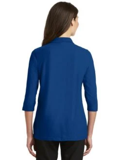 Port Authority Ladies Silk Touch 3/4 Sleeve Polo -Thread Logic Store Port Authority Ladies Silk Touch 34 Sleeve Polo 16