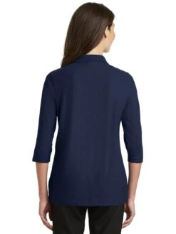 Port Authority Ladies Silk Touch 3/4 Sleeve Polo -Thread Logic Store Port Authority Ladies Silk Touch 34 Sleeve Polo 8