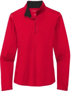 Port Authority Ladies Silk Touch Performance 1/4-Zip -Thread Logic Store Port Authority Ladies Silk Touch Performance 14 Zip RedBlack S 9