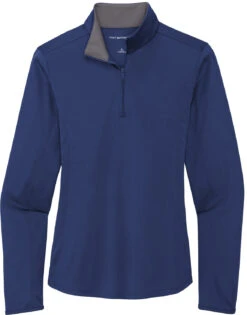 Port Authority Ladies Silk Touch Performance 1/4-Zip -Thread Logic Store Port Authority Ladies Silk Touch Performance 14 Zip RoyalSteel Grey S 13