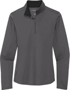 Port Authority Ladies Silk Touch Performance 1/4-Zip -Thread Logic Store Port Authority Ladies Silk Touch Performance 14 Zip Steel GreyBlack S 17