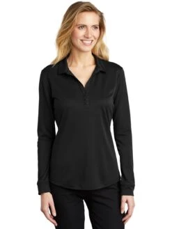Port Authority Ladies Silk Touch Performance Long Sleeve Polo -Thread Logic Store Port Authority Ladies Silk Touch Performance Long Sleeve Polo 3