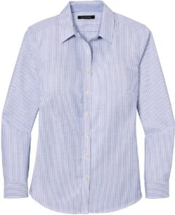 Port Authority Ladies SuperPro Oxford Stripe Shirt -Thread Logic Store Port Authority Ladies SuperPro Oxford Stripe Shirt Oxford BlueWhite S 9