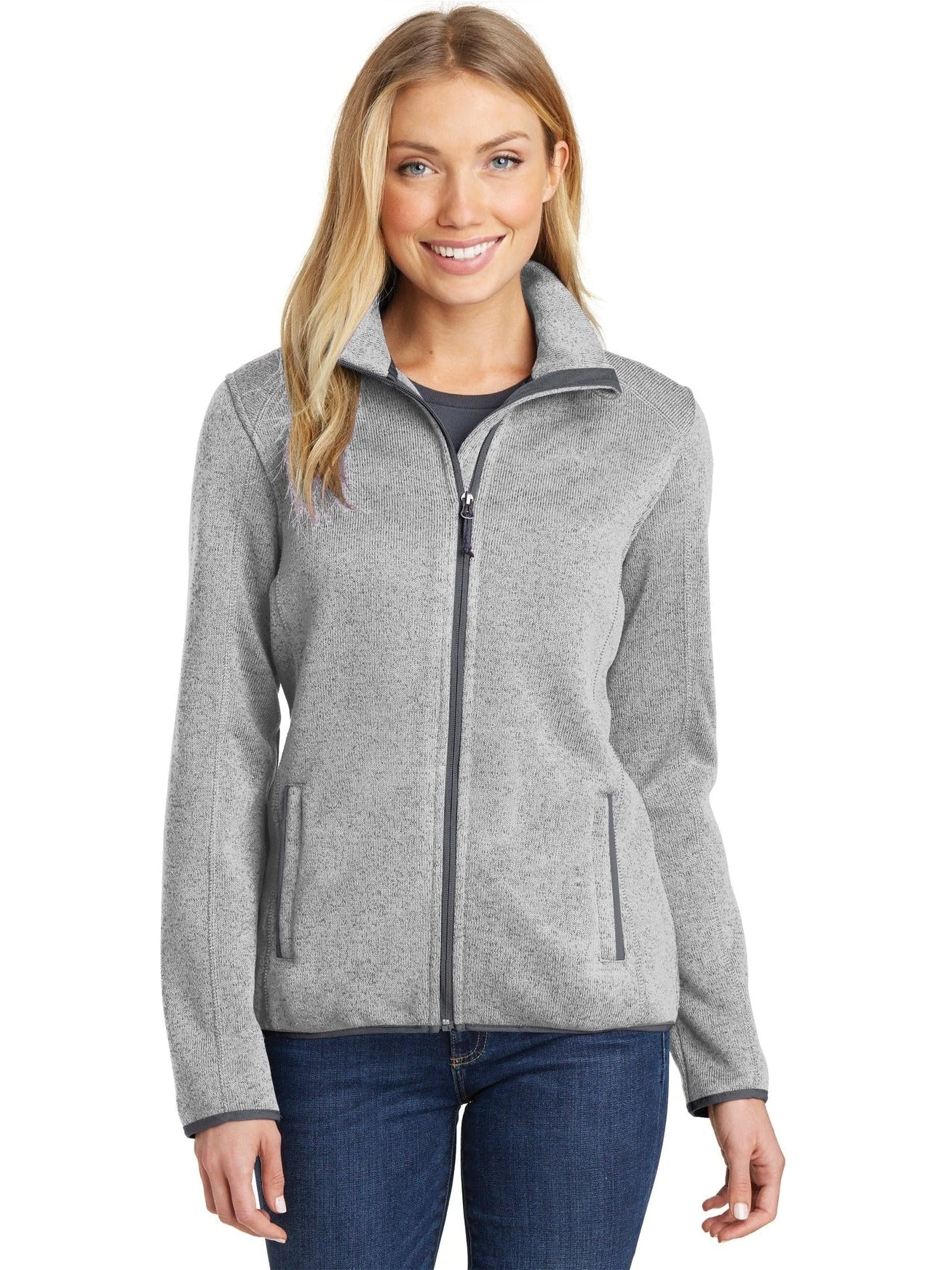 Port Authority Ladies Sweater Fleece Jacket 8 Port Authority Ladies Sweater Fleece Jacket - Image 8