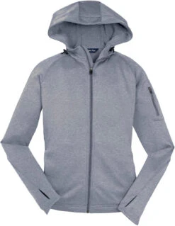 Sport-Tek Ladies Tech Fleece Full-Zip Hooded -Thread Logic Store Port Authority Ladies Tech Fleece Full Zip Hooded Grey Heather XS 5