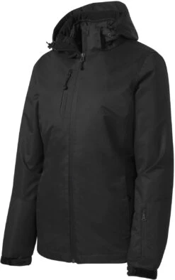 Port Authority Ladies Vortex Waterproof 3-in-1 Jacket -Thread Logic Store Port Authority Ladies Vortex Waterproof 3 in 1 Jacket BlackBlack XS 1