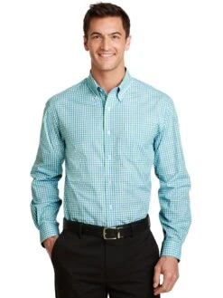 Port Authority Long Sleeve Gingham Easy Care Shirt -Thread Logic Store Port Authority Long Sleeve Gingham Easy Care Shirt 11