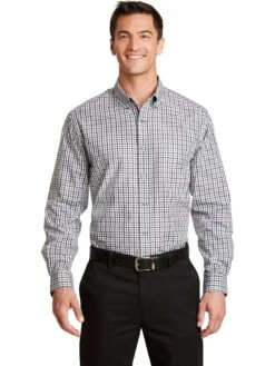 Port Authority Long Sleeve Gingham Easy Care Shirt -Thread Logic Store Port Authority Long Sleeve Gingham Easy Care Shirt 3