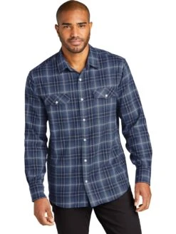 Port Authority Long Sleeve Ombre Plaid Shirt -Thread Logic Store Port Authority Long Sleeve Ombre Plaid Shirt 11