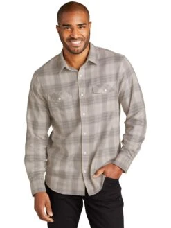 Port Authority Long Sleeve Ombre Plaid Shirt -Thread Logic Store Port Authority Long Sleeve Ombre Plaid Shirt 3