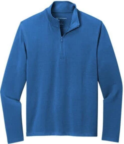 Port Authority Microterry 1/4-Zip Pullover -Thread Logic Store Port Authority Microterry 14 Zip Pullover Aegean Blue S 2