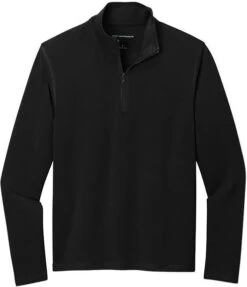 Port Authority Microterry 1/4-Zip Pullover -Thread Logic Store Port Authority Microterry 14 Zip Pullover Deep Black S 4