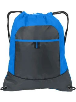 Port Authority Pocket Cinch Pack -Thread Logic Store Port Authority Pocket Cinch Pack Brilliant BlueDeep Smoke 2