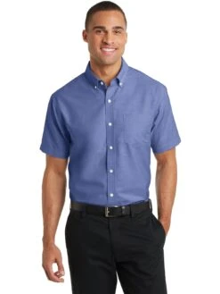 Port Authority Short Sleeve SuperPro Oxford Shirt -Thread Logic Store Port Authority Short Sleeve SuperPro Oxford Shirt 7