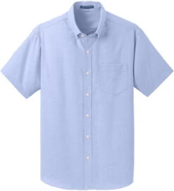 Port Authority Short Sleeve SuperPro Oxford Shirt -Thread Logic Store Port Authority Short Sleeve SuperPro Oxford Shirt Oxford Blue S 9