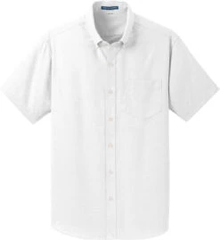 Port Authority Short Sleeve SuperPro Oxford Shirt -Thread Logic Store Port Authority Short Sleeve SuperPro Oxford Shirt White S 13