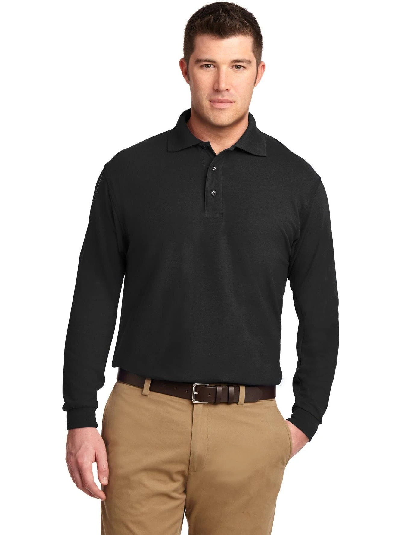 Port Authority Silk Touch Long Sleeve Polo 5 Port Authority Silk Touch Long Sleeve Polo - Image 5