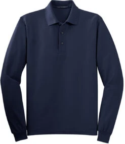 Port Authority Silk Touch Long Sleeve Polo 38 Port Authority Silk Touch Long Sleeve Polo -Thread Logic Store Port Authority Silk Touch Long Sleeve Polo Navy S 17