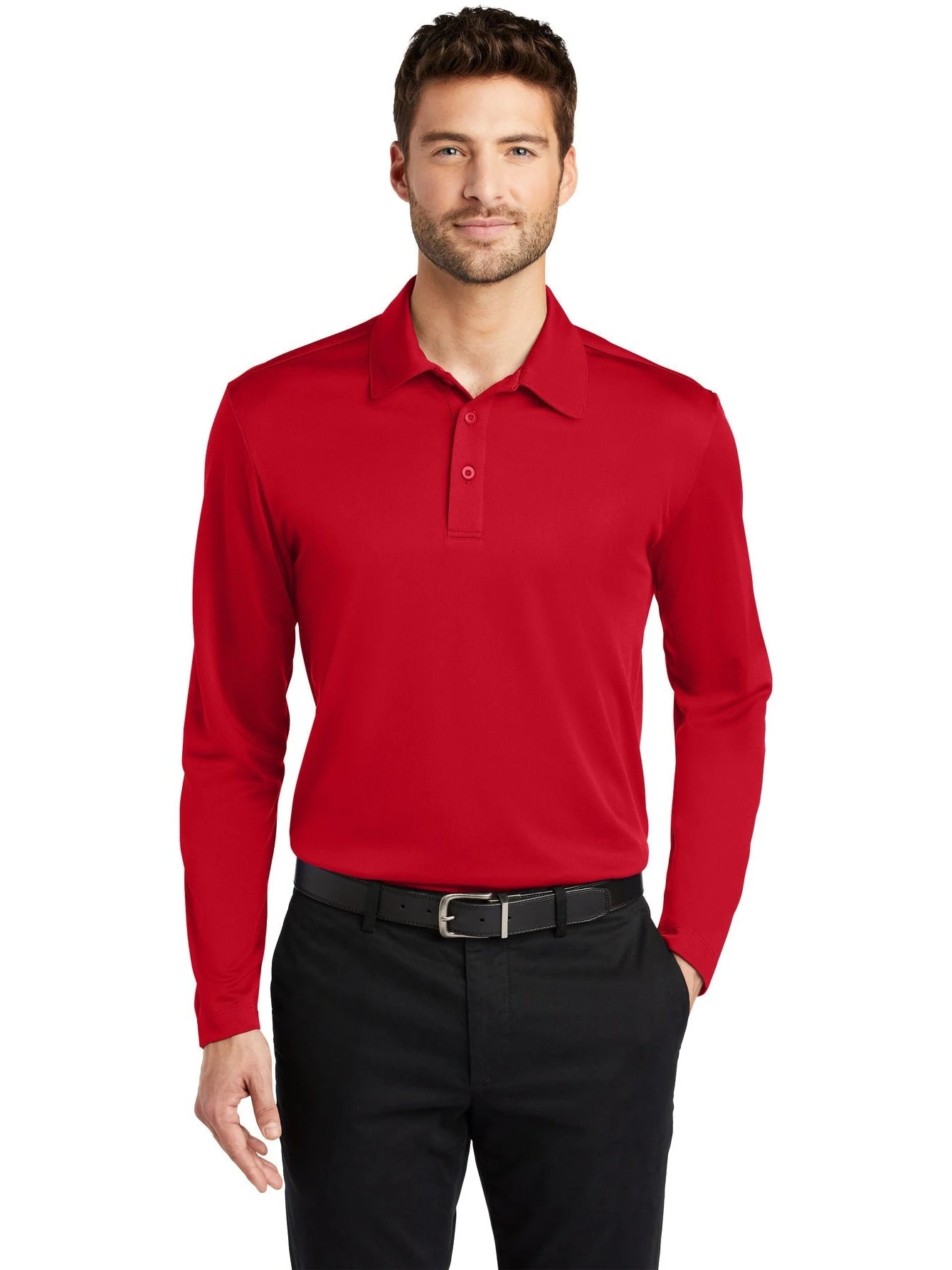 Port Authority Silk Touch Performance Long Sleeve Polo 20 Port Authority Silk Touch Performance Long Sleeve Polo - Image 20