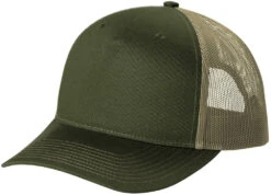 Port Authority Snapback Five-Panel Trucker Cap -Thread Logic Store Port Authority Snapback Five Panel Trucker Cap Olive Drab GreenTan 1 Size 11