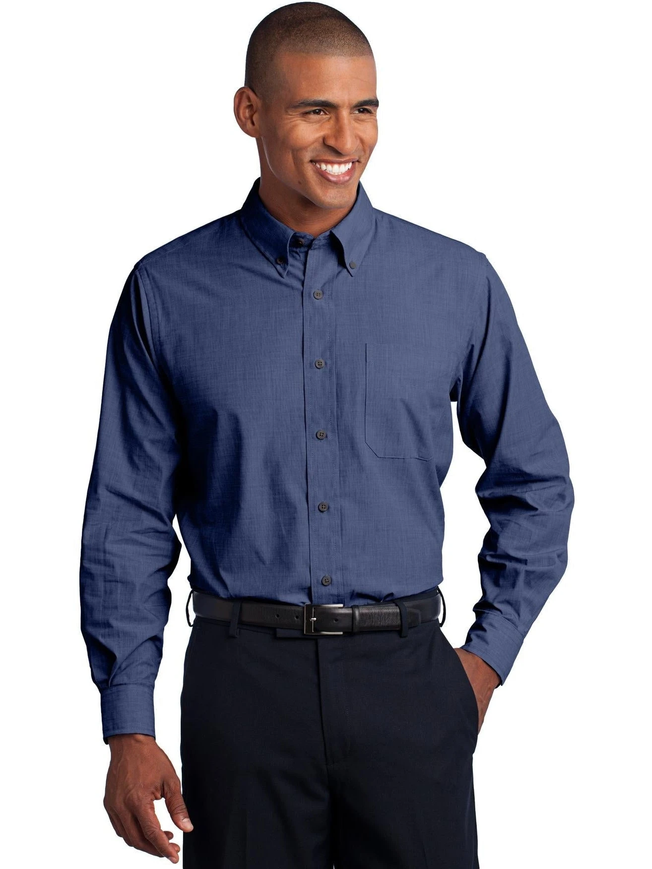 Port Authority Tall Crosshatch Easy Care Shirt 8 Port Authority Tall Crosshatch Easy Care Shirt - Image 8