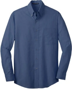 Port Authority Tall Crosshatch Easy Care Shirt 21 Port Authority Tall Crosshatch Easy Care Shirt -Thread Logic Store Port Authority Tall Crosshatch Easy Care Shirt Deep Blue LT 5