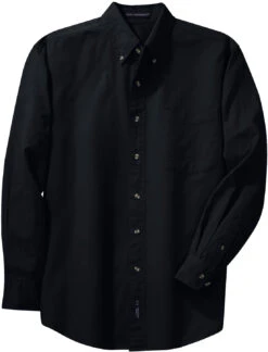 Port Authority Tall Long Sleeve Twill Shirt -Thread Logic Store Port Authority Tall Long Sleeve Twill Shirt Classic Navy LT 5