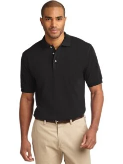 Port Authority Tall Pique Knit Polo Shirt -Thread Logic Store Port Authority Tall Pique Knit Polo Shirt 3