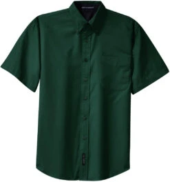 Port Authority Tall Short Sleeve Easy Care Shirt -Thread Logic Store Port Authority Tall Short Sleeve Easy Care Shirt Dark GreenNavy LT 13