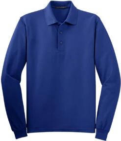 Port Authority Tall Silk Touch Long Sleeve Polo -Thread Logic Store Port Authority Tall Silk Touch Long Sleeve Polo Royal LT 9