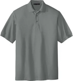 Port Authority Tall Silk Touch Polo Shirt -Thread Logic Store Port Authority Tall Silk Touch Polo Shirt Cool Grey LT 9