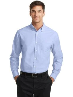 Port Authority Tall SuperPro Oxford Shirt -Thread Logic Store Port Authority Tall SuperPro Oxford Shirt 7