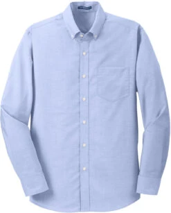 Port Authority Tall SuperPro Oxford Shirt -Thread Logic Store Port Authority Tall SuperPro Oxford Shirt Oxford Blue LT 5