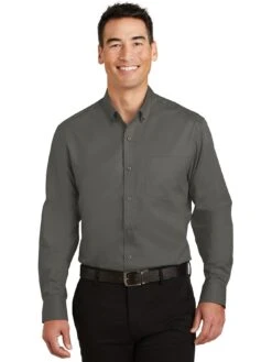 Port Authority Tall Superpro Twill Shirt -Thread Logic Store Port Authority Tall Superpro Twill Shirt 7