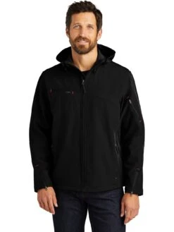 Port Authority Textured Hooded Soft Shell Jacket -Thread Logic Store Port Authority Textured Hooded Soft Shell Jacket 3