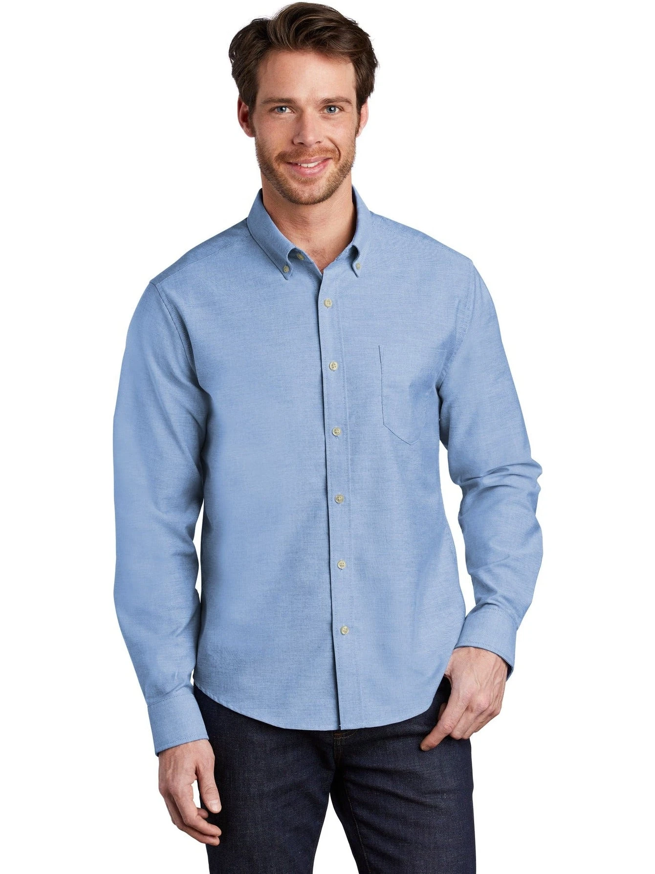 Port Authority Untucked Fit SuperPro Oxford Shirt 12 Port Authority Untucked Fit SuperPro Oxford Shirt - Image 12